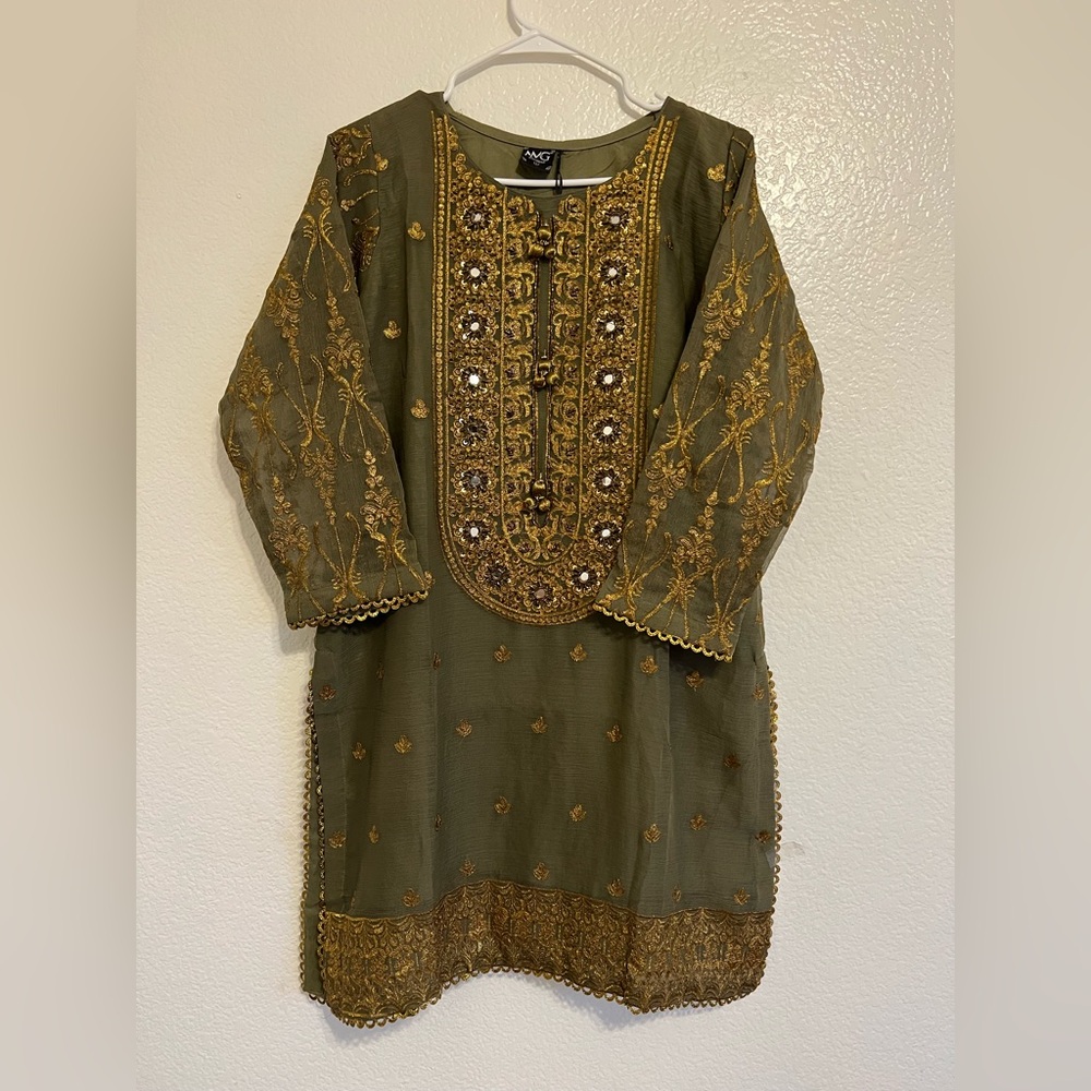 3 piece Pakistani suit gray